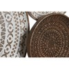 Wall Decoration Home ESPRIT White Dark brown Mandala Arab Aged finish 74 x 5 x 76 cm