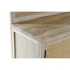 Coat rack with mirror Home ESPRIT Natural Rattan Paolownia wood Mirror 92 x 40 x 181 cm