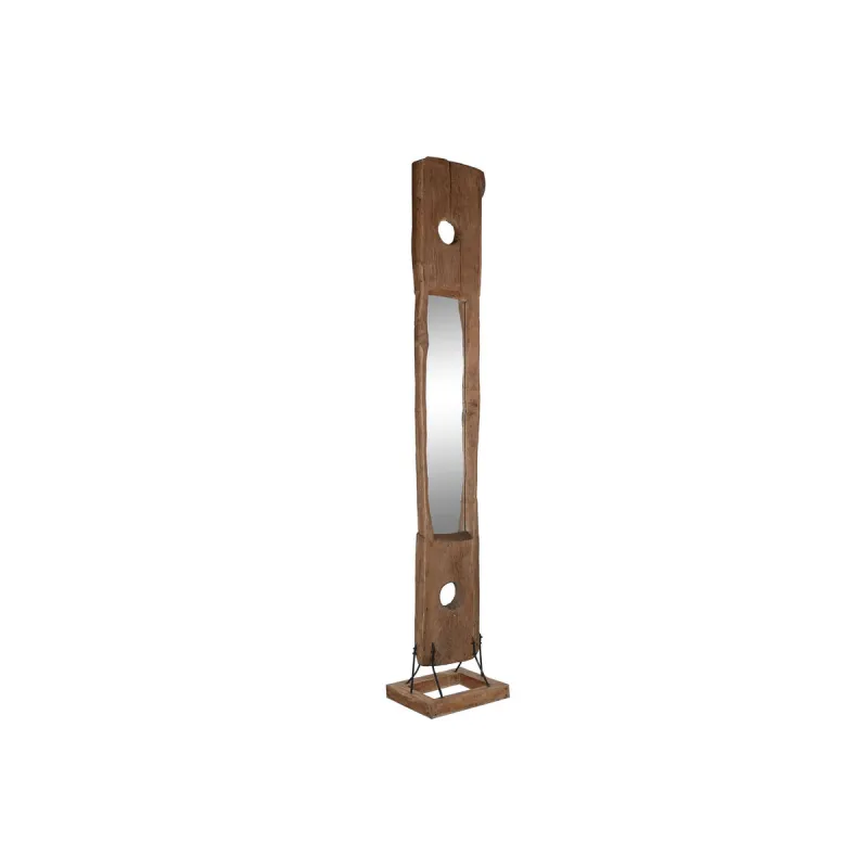 Free standing mirror Home ESPRIT Natural Crystal Teak 45 X 45 X 285 CM