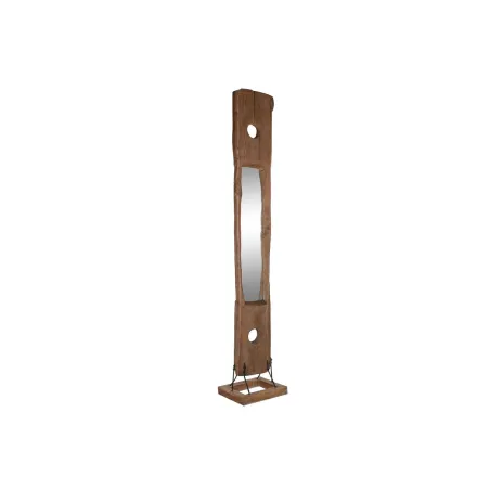 Free standing mirror Home ESPRIT Natural Crystal Teak 45 X 45 X 285 CM