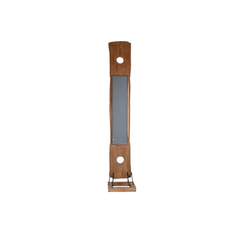 Free standing mirror Home ESPRIT Natural Crystal Teak 45 X 45 X 285 CM