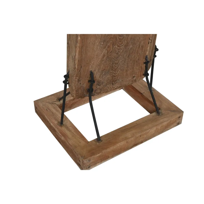 Free standing mirror Home ESPRIT Natural Crystal Teak 45 X 45 X 285 CM