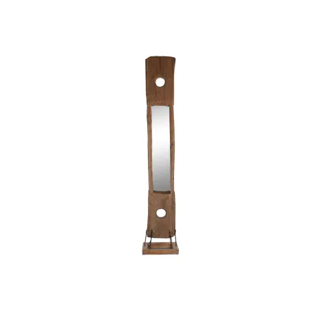 Free standing mirror Home ESPRIT Natural Crystal Teak 45 X 45 X 285 CM