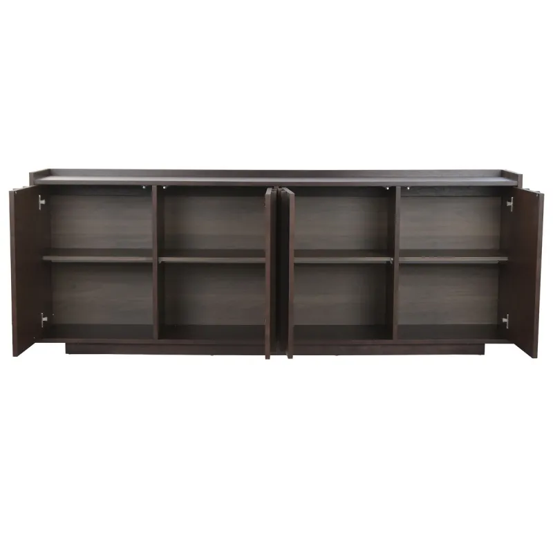 Sivupöytä Home ESPRIT Tummanruskea Puu MDF 200 X 40 X 75 CM