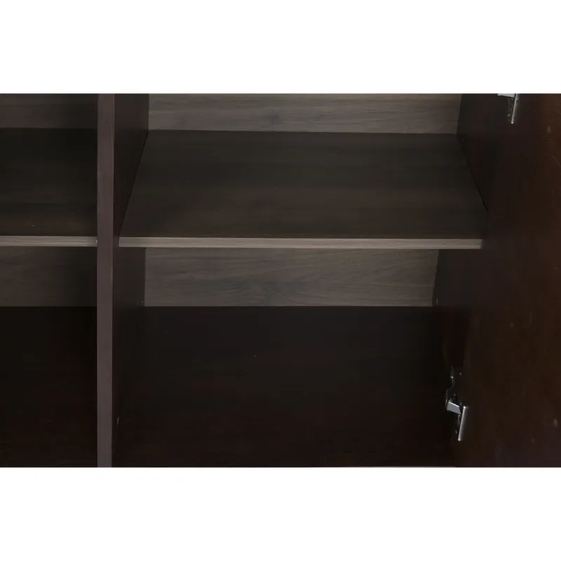 Sivupöytä Home ESPRIT Tummanruskea Puu MDF 200 X 40 X 75 CM