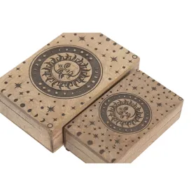 Jewelry box Home ESPRIT Brown Mango wood 25,5 x 18 x 9 cm