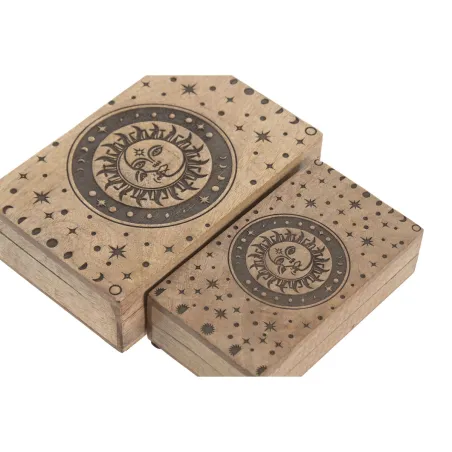 Jewelry box Home ESPRIT Brown Mango wood 25,5 x 18 x 9 cm