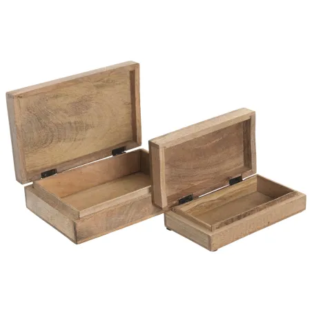 Jewelry box Home ESPRIT Brown Mango wood 25,5 x 18 x 9 cm