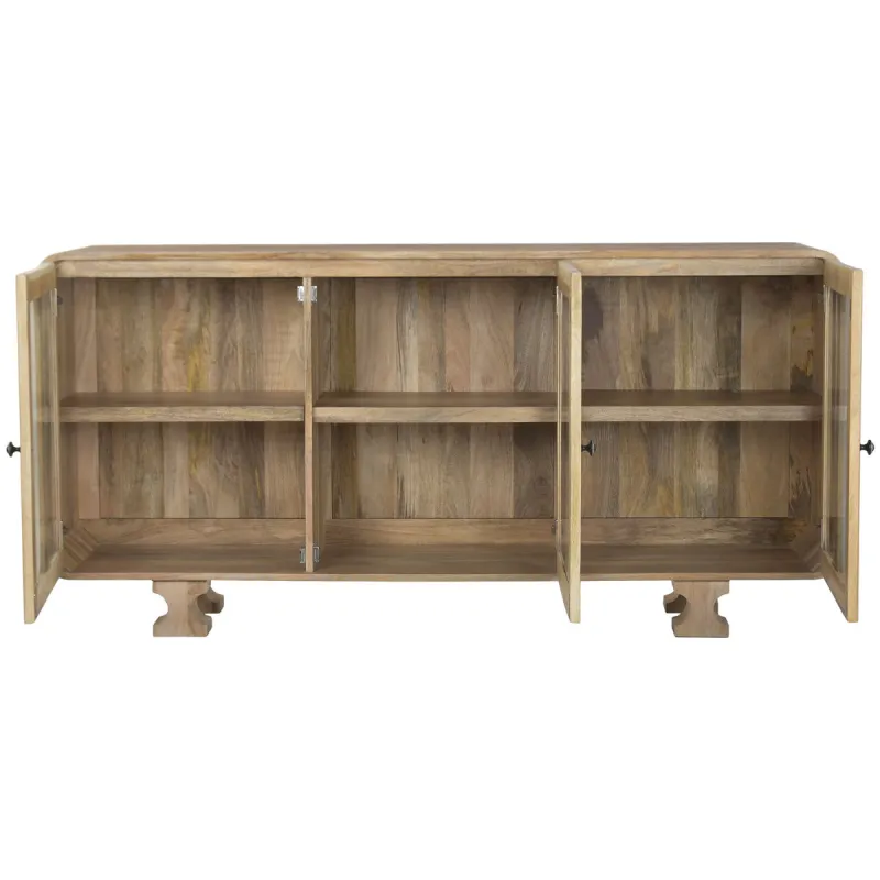Sivupöytä Home ESPRIT Kristalli Mangopuu 175 X 40 X 85 CM