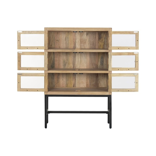 Rhythm stendas Home ESPRIT Metalinis Mango mediena 80 X 30 X 120 CM