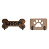 Wall mounted coat hanger Home ESPRIT Brown Black Iron Mango wood Urban 20 X 6 X 10 CM (2 Units)