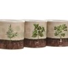 stādītājs Home ESPRIT Brūns Zaļš Keramika Cottage 13,6 X 13,6 X 11,8 CM (3 Daudzums) (3 gb.)