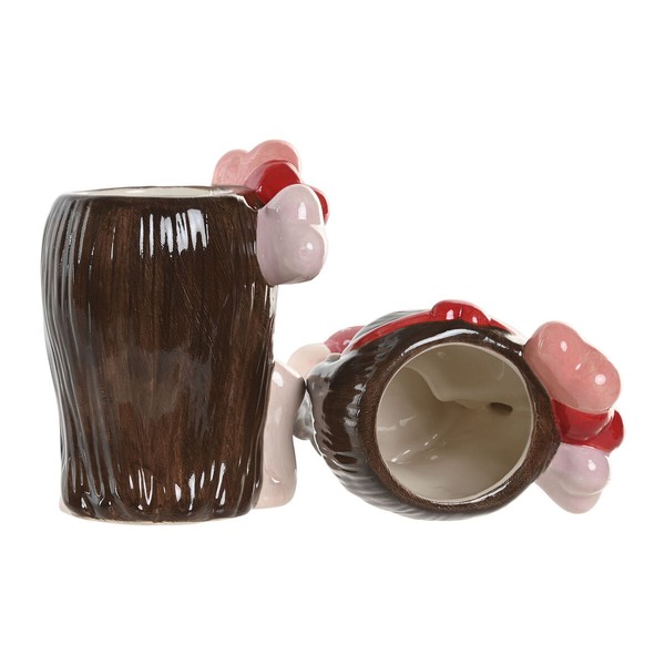 stādītājs Home ESPRIT Sarkans Rozā Keramika chica Urbāns 12 x 9 x 16 cm (2 gb.)