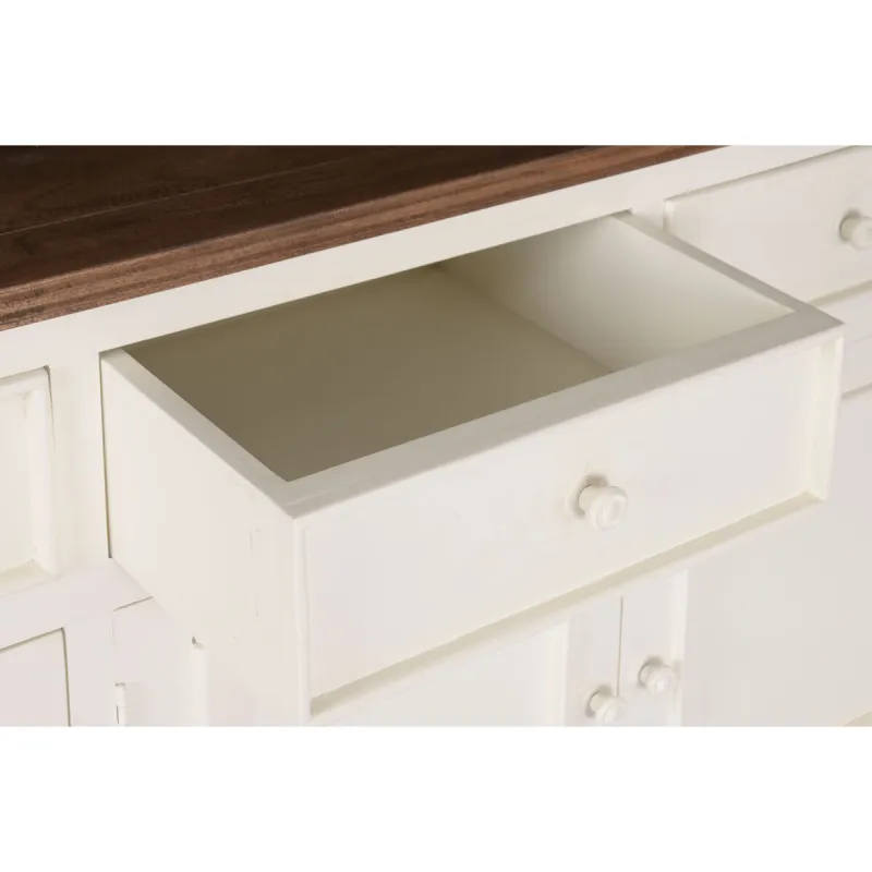 Rhythm stendas Home ESPRIT Kreminė Mango mediena Medžio MDF 150 X 45 X 190 CM