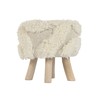 Footrest Home ESPRIT Beige Boho 40 x 40 x 40 cm