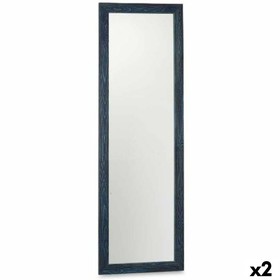 Wall mirror Gift Decor Blue 48 x 150 x 2 cm Rectangular (2 Units)