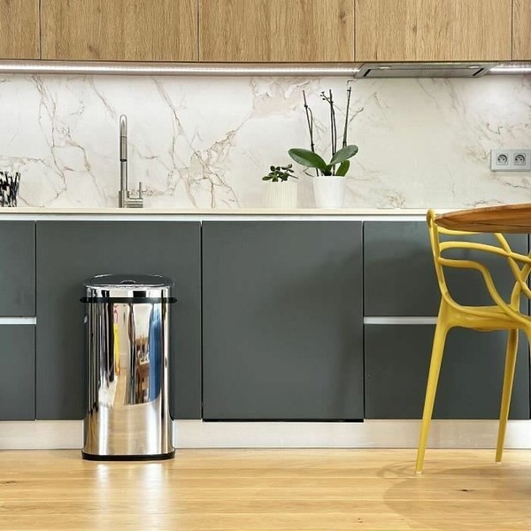 Waste bin Kitchen Move Grey Metal