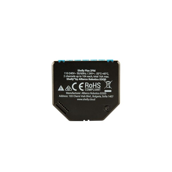 Wi-Fi jungiklio modulis Shelly Plus 2PM WLAN 240 V WiFi