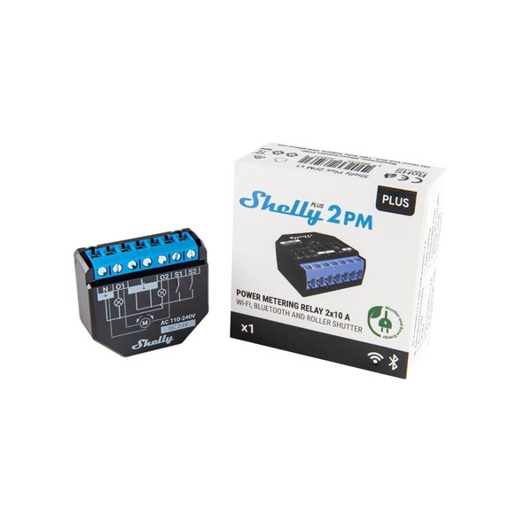 Wi-Fi jungiklio modulis Shelly Plus 2PM WLAN 240 V WiFi