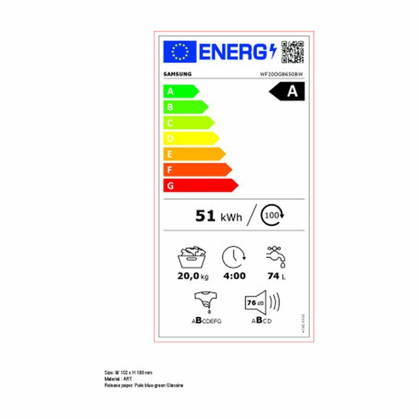 Condensation dryer Samsung WF20DG8650BWU3