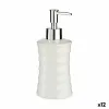 Soap Dispenser Berilo White Metal Ceramic Waves 260 ml (12 Units)