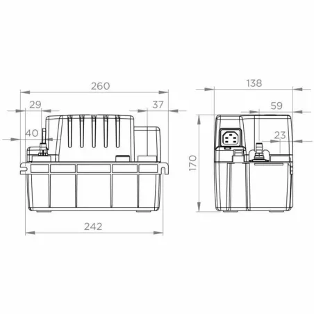 Kondensato kėlimo siurblys SFA Sanicondens Eco V02