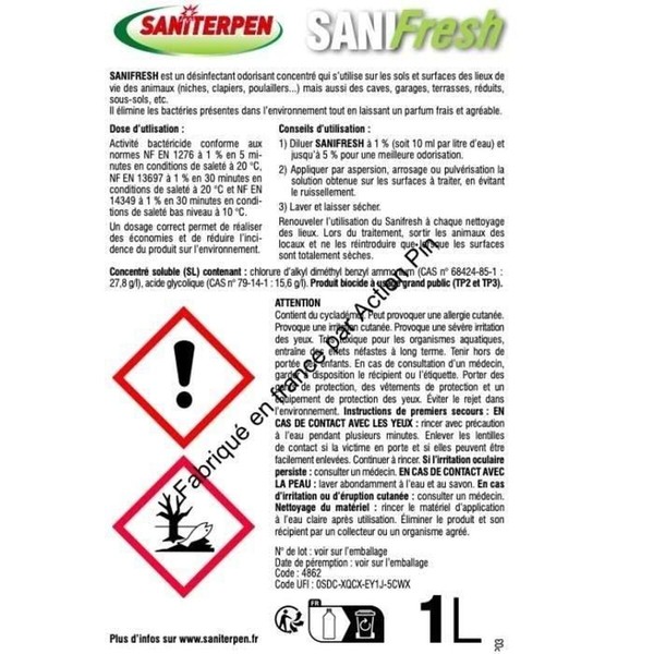 Desinfioiva Saniterpen 1 L