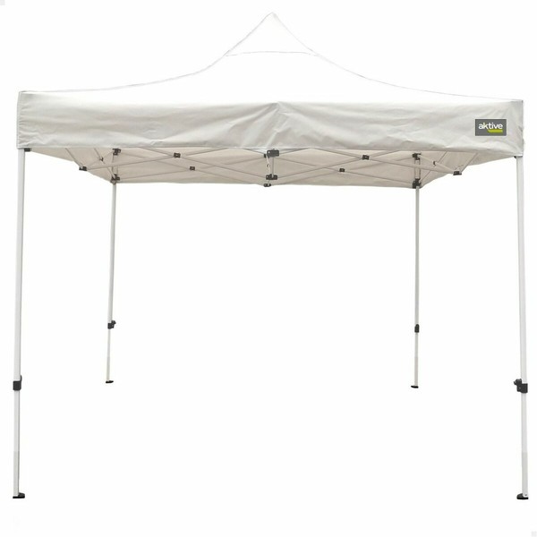 Беседка Aktive 300 x 300 x 220 cm Белый Складной Регулируемая высота