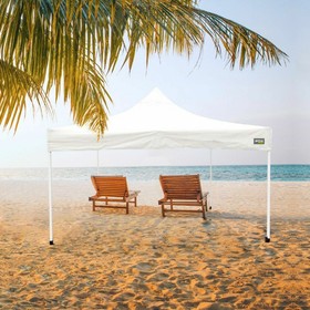 Беседка Aktive 300 x 300 x 220 cm Белый Складной Регулируемая высота