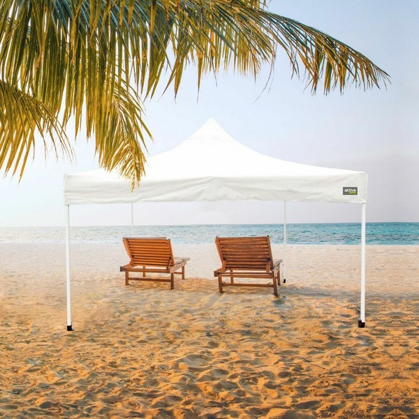 Беседка Aktive 300 x 300 x 220 cm Белый Складной Регулируемая высота