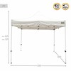 Беседка Aktive 300 x 300 x 220 cm Белый Складной Регулируемая высота