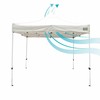 Беседка Aktive 300 x 300 x 220 cm Белый Складной Регулируемая высота