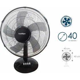 Stalinis ventiliatorius Bastilipo BARROSA Juoda 50 W
