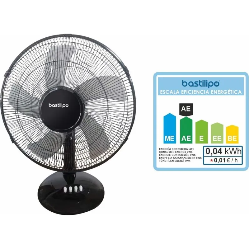 Stalinis ventiliatorius Bastilipo BARROSA Juoda 50 W
