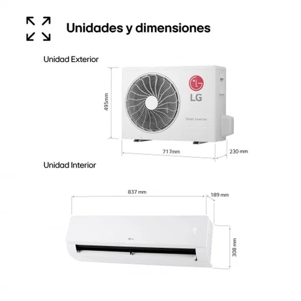 Oro kondicionierius LG LGWIFI12Z.SET A++/A++ 3010 fg/h Balta 3010 fg/g