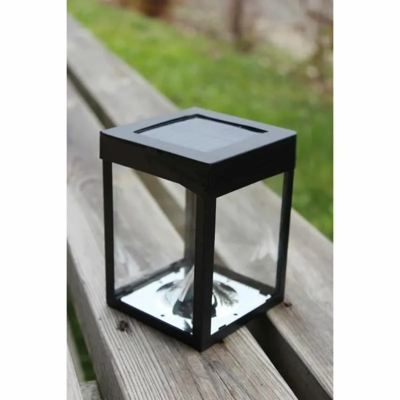 Светодиодный фонарь Чёрный Стеклянный ABS 12 x 12 x 18 cm