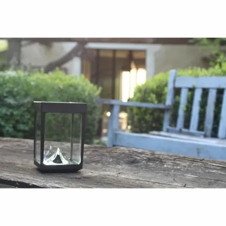 Светодиодный фонарь Чёрный Стеклянный ABS 12 x 12 x 18 cm