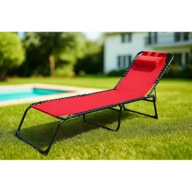 Sun-lounger Marbueno Red 190 x 27 x 58 cm