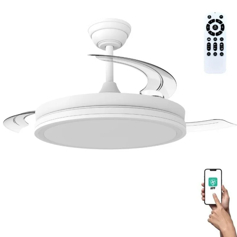 Ceiling Fan CristalRecord 85-080-42-000 White 60 W
