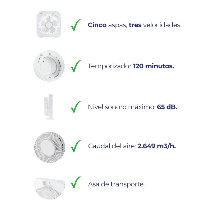 Table Fan JATA JVVS3115 White