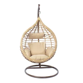 Hanging garden armchair DKD Home Decor Beige Brown Multicolour Aluminium synthetic rattan 90 x 70 x 110 cm