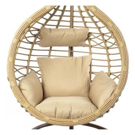 Hanging garden armchair DKD Home Decor Beige Brown Multicolour Aluminium synthetic rattan 90 x 70 x 110 cm