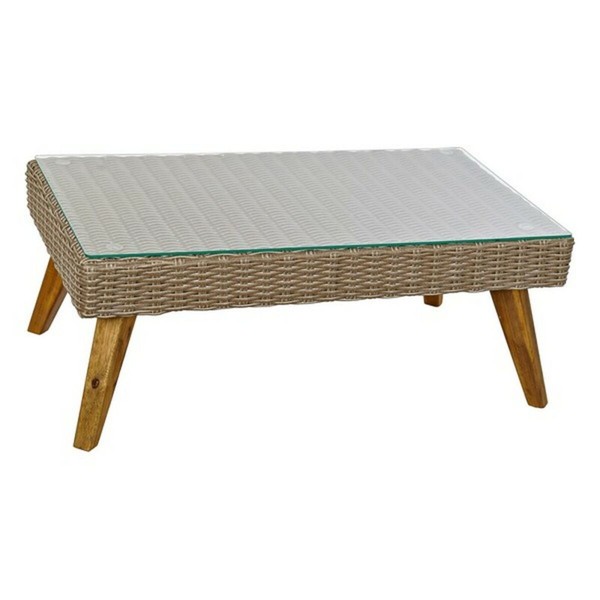 Table Set with 3 Armchairs DKD Home Decor MB-166666 Beige Grey 137 x 66 x 70,5 cm 137 x 66 x 73 cm (4 Pieces)