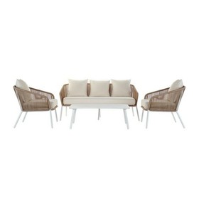 Garden sofa DKD Home Decor MB-179038 White Beige 151,5 x 72 x 70 cm Garden