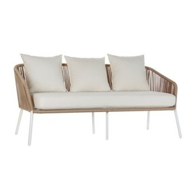 Garden sofa DKD Home Decor MB-179038 White Beige 151,5 x 72 x 70 cm Garden