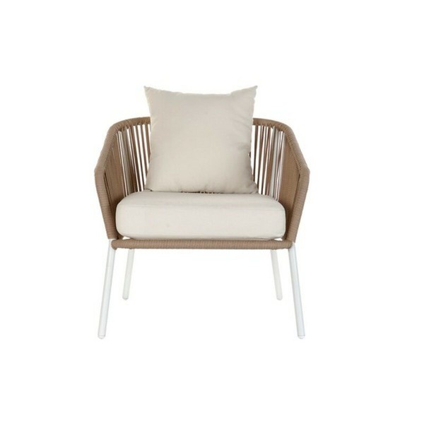 Garden sofa DKD Home Decor MB-179038 White Beige 151,5 x 72 x 70 cm Garden