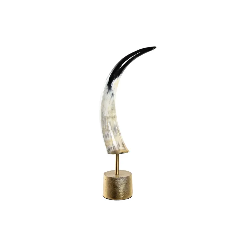 Decoration DKD Home Decor Metal Wood Aluminium Resin Horn (10 x 10 x 51 cm)