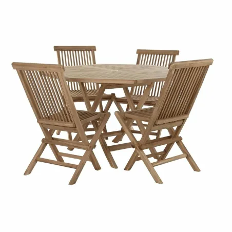 Garden furniture DKD Home Decor Brown 120 x 120 x 75 cm (5 Pieces)