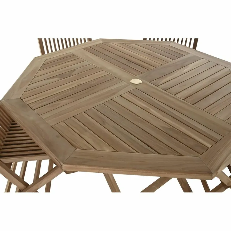Garden furniture DKD Home Decor Brown 120 x 120 x 75 cm (5 Pieces)