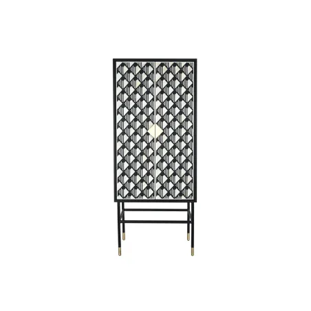 Cupboard DKD Home Decor Black White Bone Resin MDF Wood (75 x 40 x 180 cm)